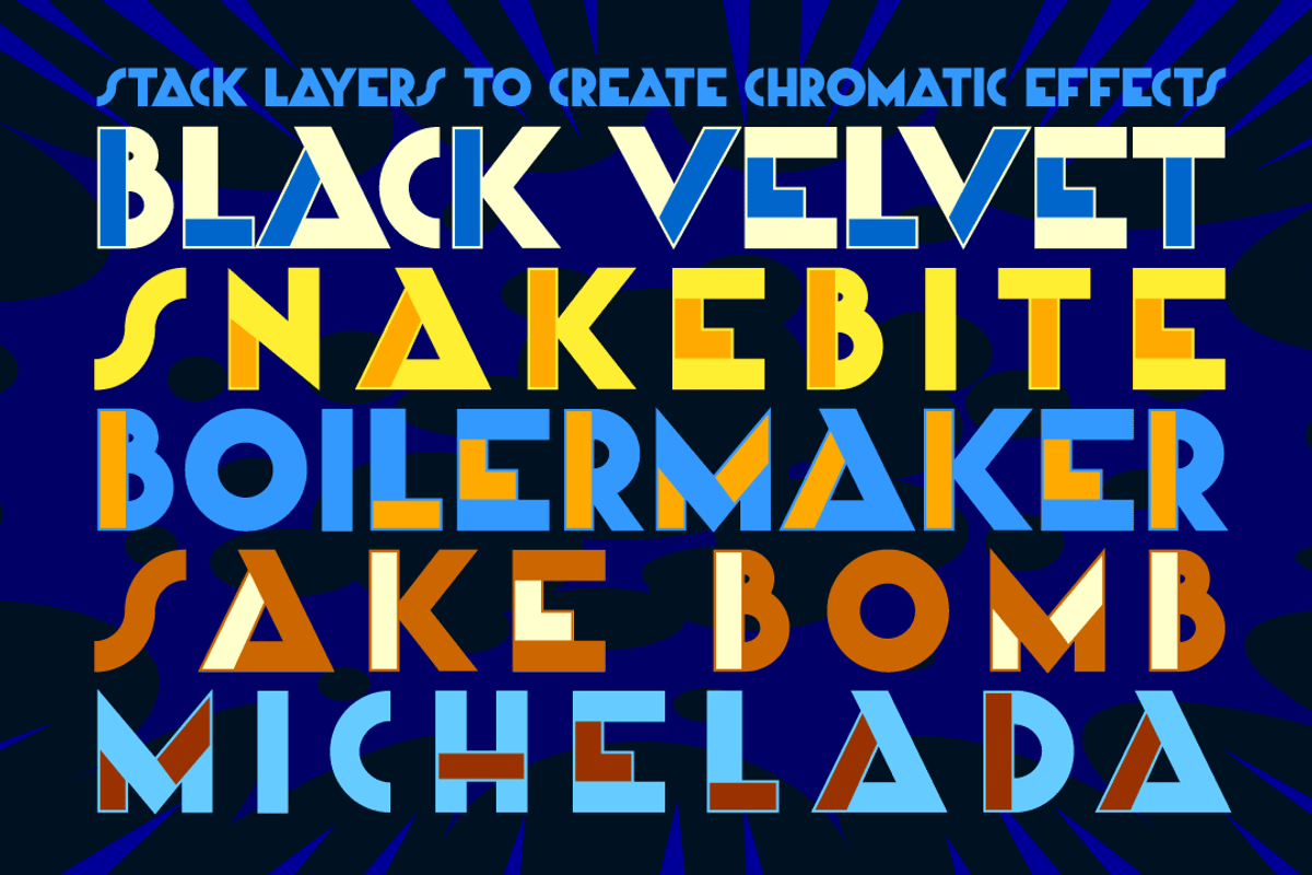 Dutch Courage Half&Half - Art Deco, a Sans Serif Font by Comicraft Fonts (Photo 4 of 5)