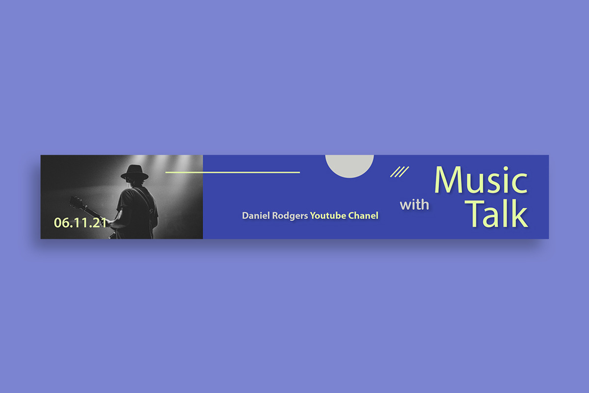 Music Talk Youtube Cover, a Social Media Template by MikroType Std (Photo 3 of 4)