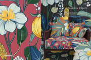 Mori Abstract Flower Pattern & Motif, a Pattern Graphic by likorbut (Thumbnail 5 of 12)