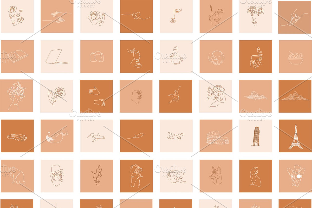 216 Instagram Highlight Covers, a Social Media Template by velychko.ua (Photo 3 of 5)