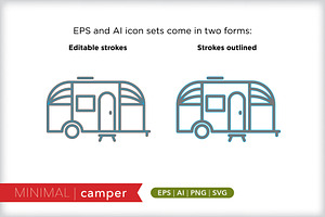 Minimal Camper Icons