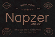 Napzer Vintage, a Sans Serif Font by Craft Supply Co. (Thumbnail 1 of 8)
