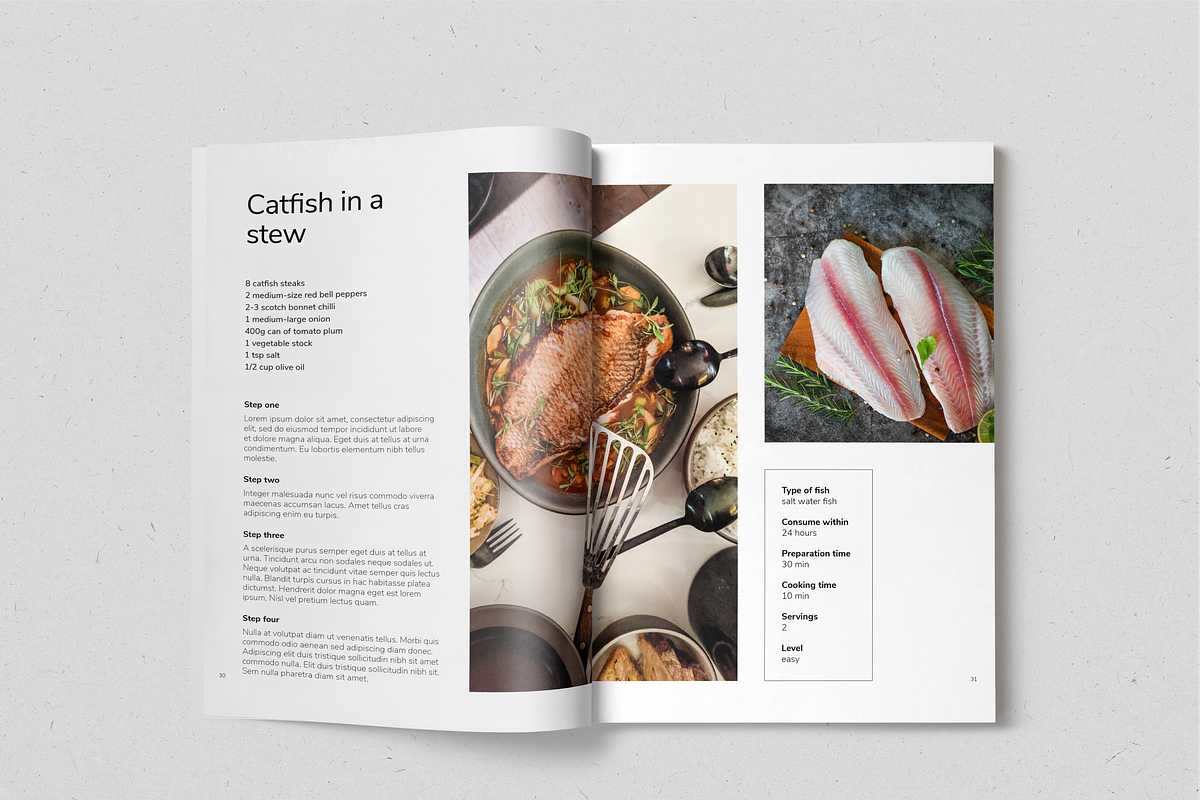 Fish&Seafood Recipe Book, a Magazine Template by SonaGeciova (Photo 16 of 17)