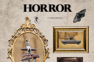 Horror Collage. Halloween Collection