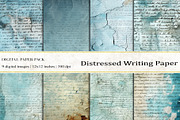 Distressed Writing Digital Papers, a Background Graphic by BonaDesigns (Thumbnail 1 of 4)