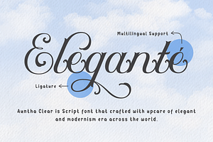 Auntha Clear Script Font