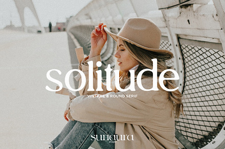 Solitude - Vintage & Round Serif, a Serif Font by Schrifted Type