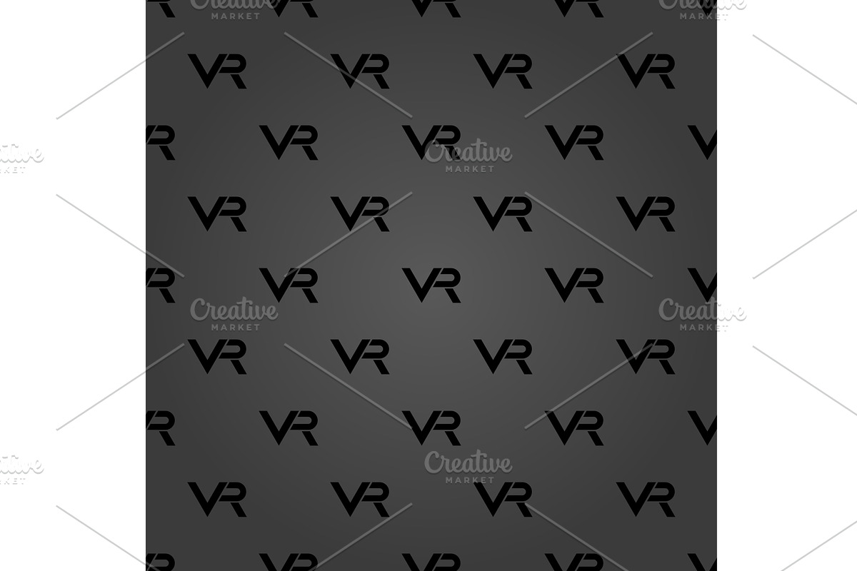 Seamless Vector Pattern. VR Logos, a Pattern Graphic by FineArtStudio (Photo 1 of 3)
