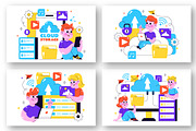 10 Cloud Storage Illustration, a Technology Illustration by denayunebgt (Thumbnail 2 of 4)