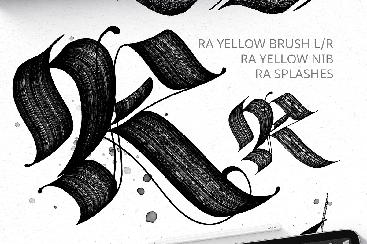 Flat Lettering Brushes. Procreate, a Brush Add-On by Diacritics (Photo 7 of 8)