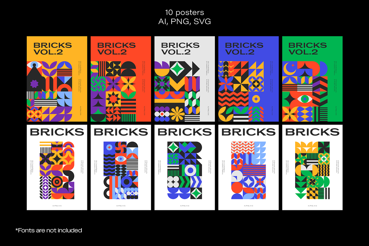 BRICKS VOL2 Patterns Collection, a Pattern Graphic by Katedsgn (Photo 11 of 11)