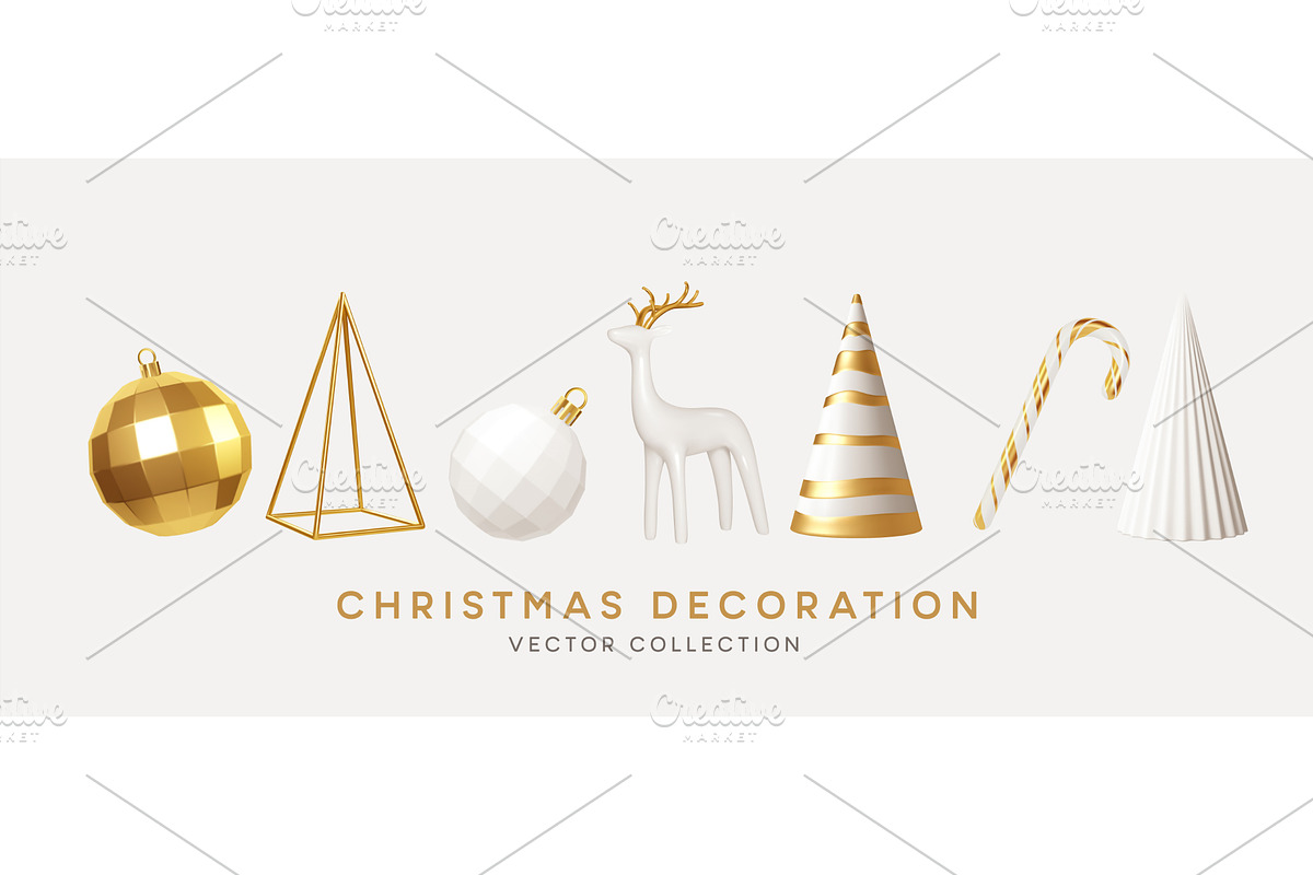 Christmas decorations vector, an Object Graphic by Vik_Y  Vector&Design