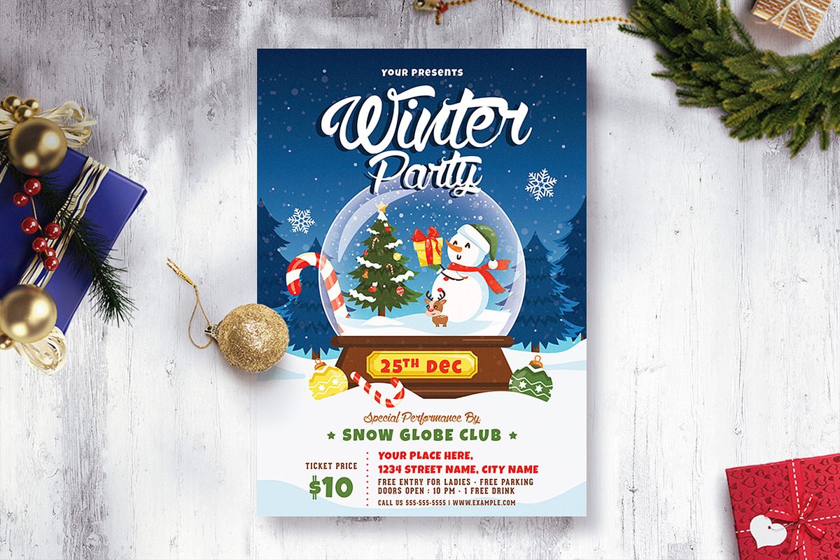 Bundle Christmas Party Flyer, a Flyer Template by Totem Design Studio (Photo 6 of 6)