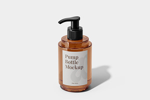 Cosmetic Pump Bottle Mockup