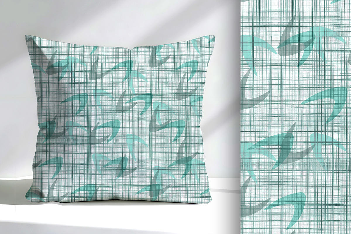 Green Boomerangs with Texture, a Pattern Graphic by Sharon Schwalbe (Photo 2 of 6)