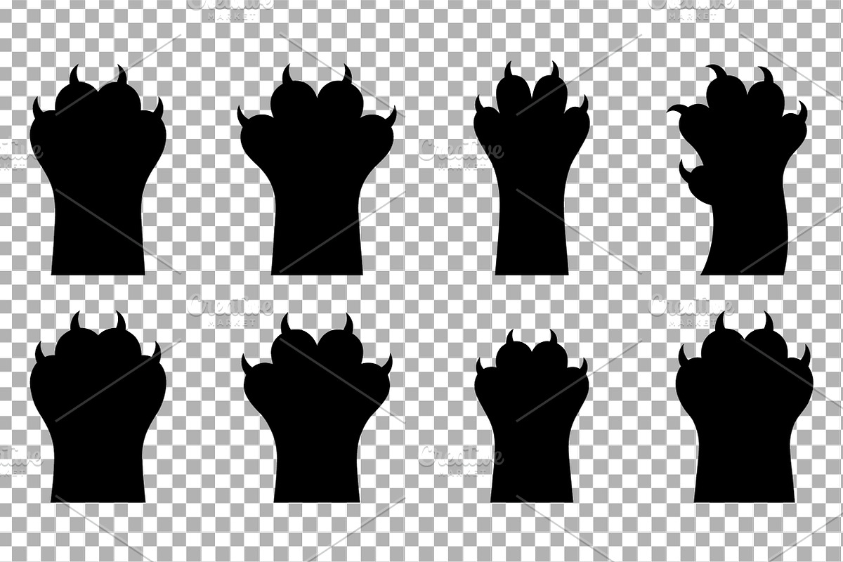 Monster Paw Silhouette Pack, an Object Graphic by Artonix (Photo 3 of 3)