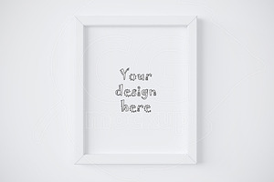 Single white frame mockup 8x10