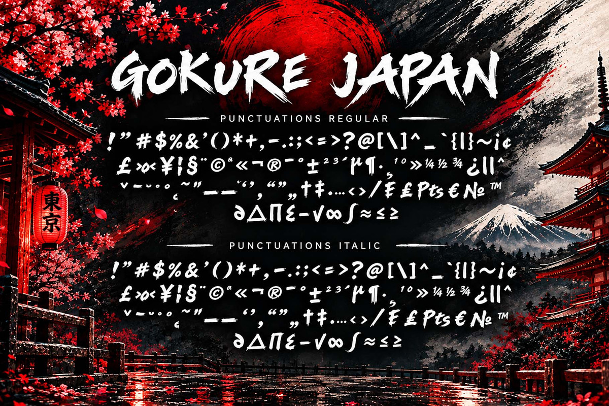 Gokure Japan, a Handwritten Font by Yoga Letter