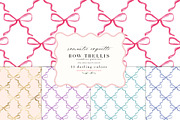 Coquette Bow Trellis Pattern Repeat, a Pattern Graphic by Essem Creatives (Thumbnail 1 of 5)