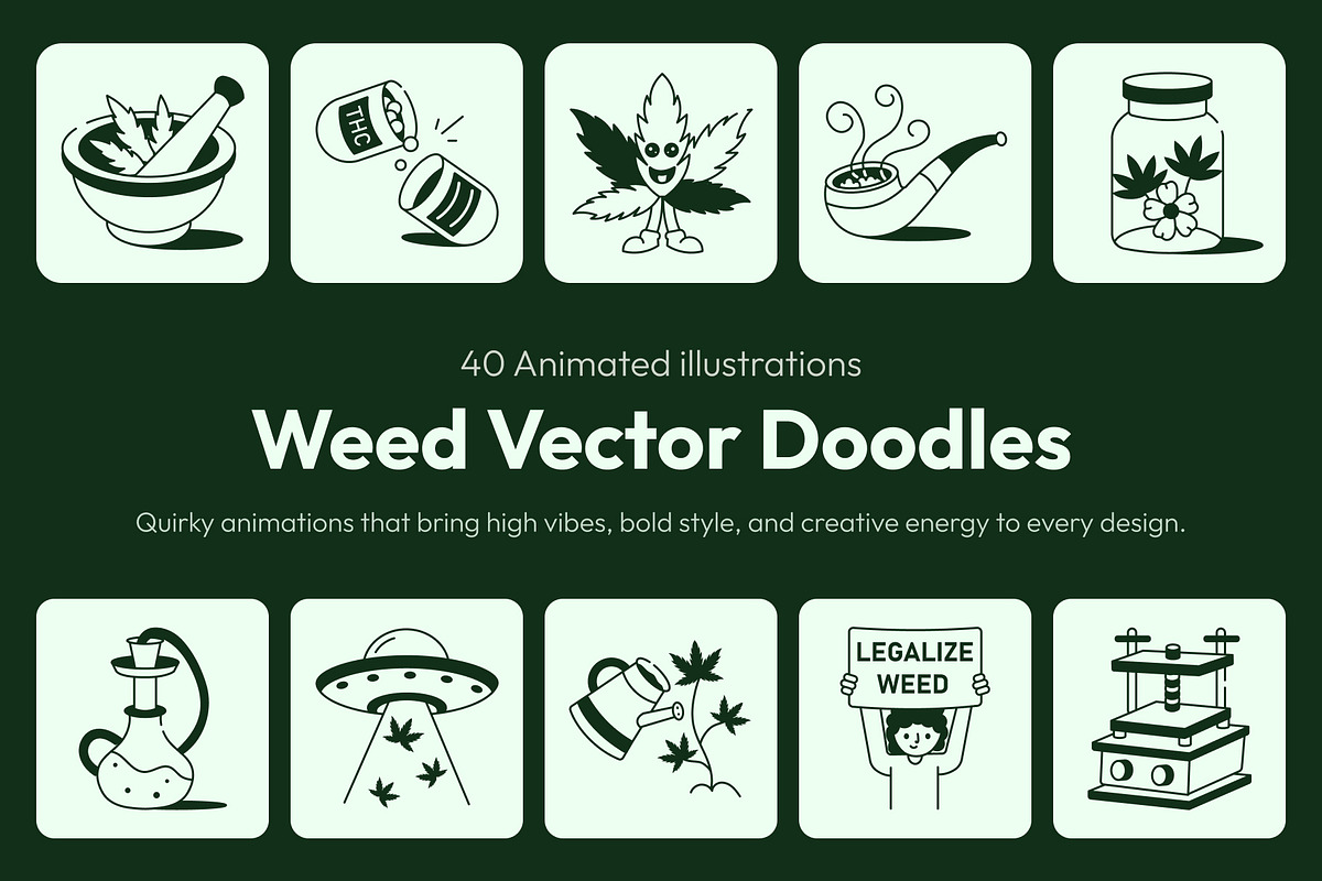 Animated Weed Drawing Illustration, a Person Illustration by Vectors Market (Photo 1 of 5)