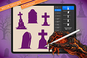 10 Tree & Tombstone Stamp Brushes, a Brush Add-On by vectstudio (Thumbnail 3 of 10)