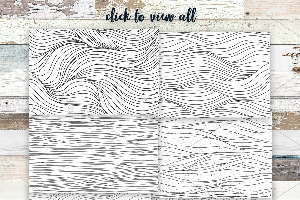 Waves (black and white), a Pattern Graphic by Marina Demidova (Photo 2 of 4)