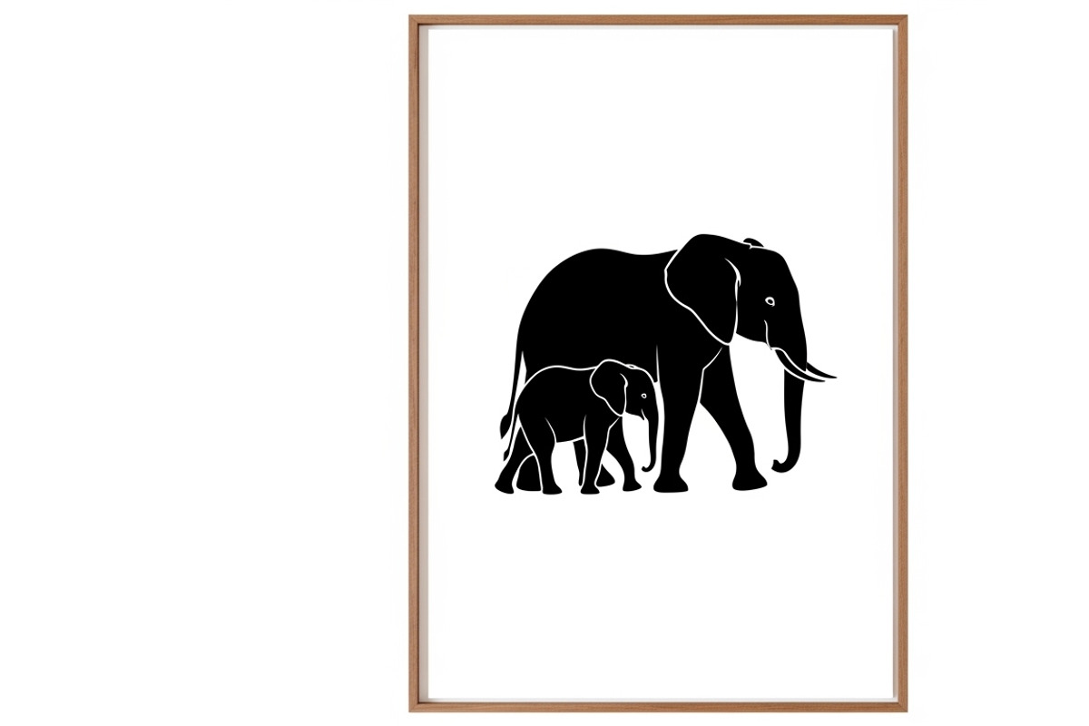 elephant family silhouette design, an Illustration by Amazin_art (Photo 34 of 51)