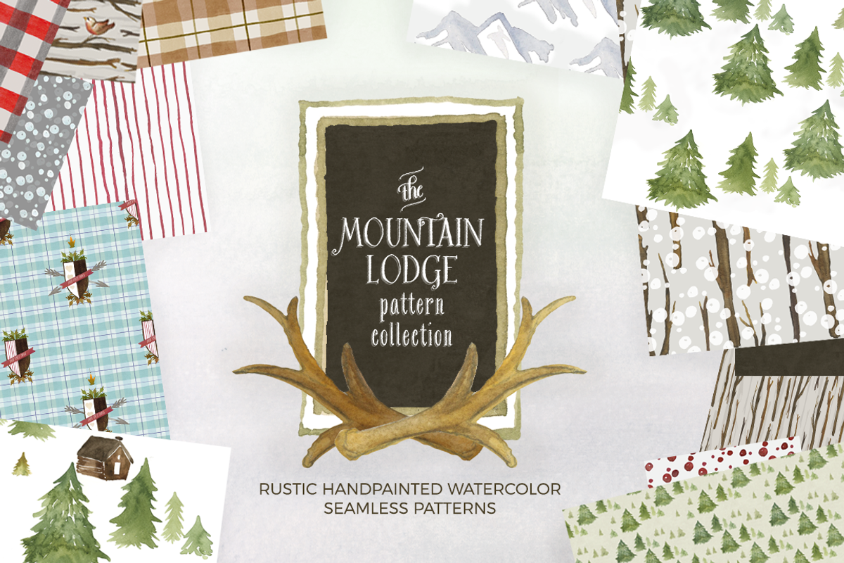 Mountain Lodge Patterns, a Pattern Graphic by KLUGE+CO (Photo 1 of 5)