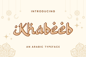 Khabeeb - An Arabic Typeface, a Handwritten Font by QueenType