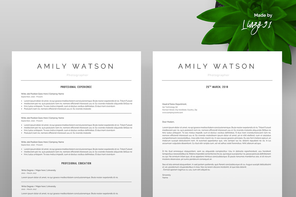 Minimal Resume in Word, a Resume Template by paulresume (Photo 2 of 5)