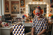 20 Geometric Illusion Patterns, a Pattern Graphic by Guten Tag Vector (Thumbnail 2 of 6)