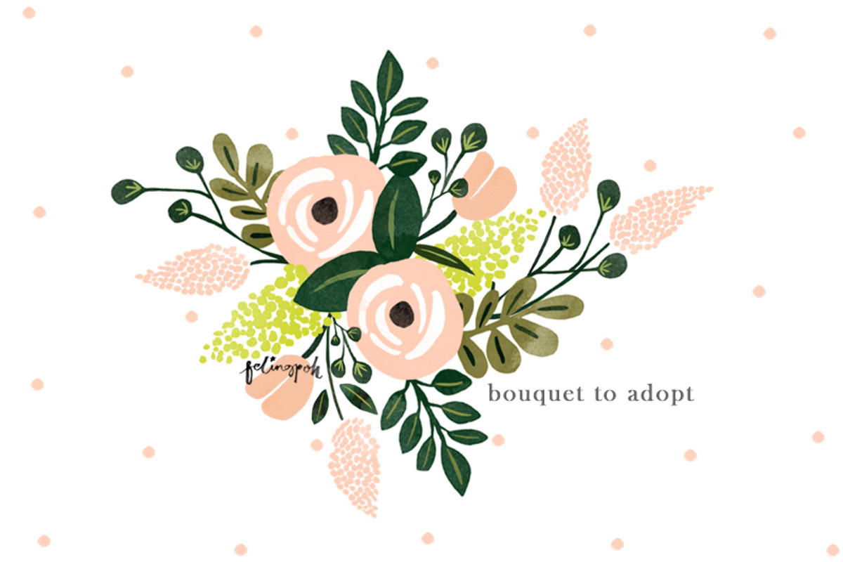 Mini Rose Bouquet, an Illustration by hellopop design