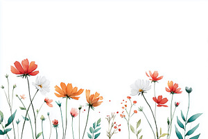 Delicate watercolor wildflowers in, a Nature Photo by MistyDay