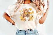 Autumn Squirrel Clipart, an Illustration by Watercolor design (Thumbnail 3 of 5)