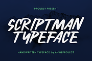 Scriptman, a Script Font by ahweproject (Thumbnail 1 of 7)