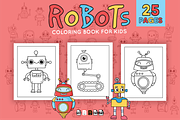 Robots Coloring Pages for Kids, a Technology Illustration by Sultana177 (Thumbnail 3 of 3)