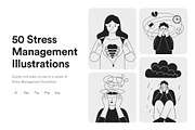 Stress Management Illustration Art, a Healthcare Illustration by Vectors Market (Thumbnail 1 of 9)