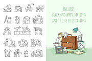 Cartoon stationery icons with People, an Icon by Sapunkele (Thumbnail 2 of 3)