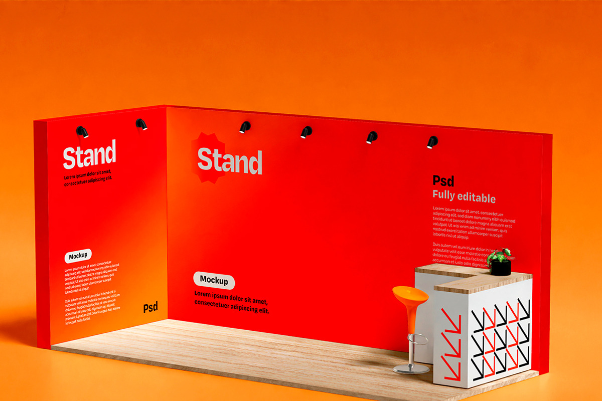 Promotion Stand Mockup, an Advertising Mockup by Mego-studio (Photo 3 of 3)