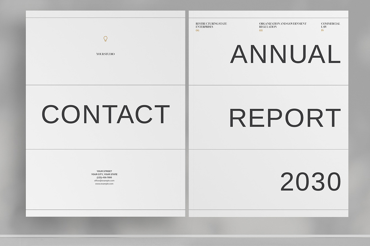 Annual Report Brochure Template, a Brochure Template by Boris Cupac (Photo 2 of 7)