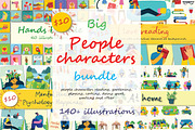 Big PEOPLE Characters bundle, a Healthcare Illustration by Virinaflora (Thumbnail 1 of 11)
