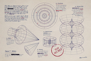 Vintage Blueprint Set