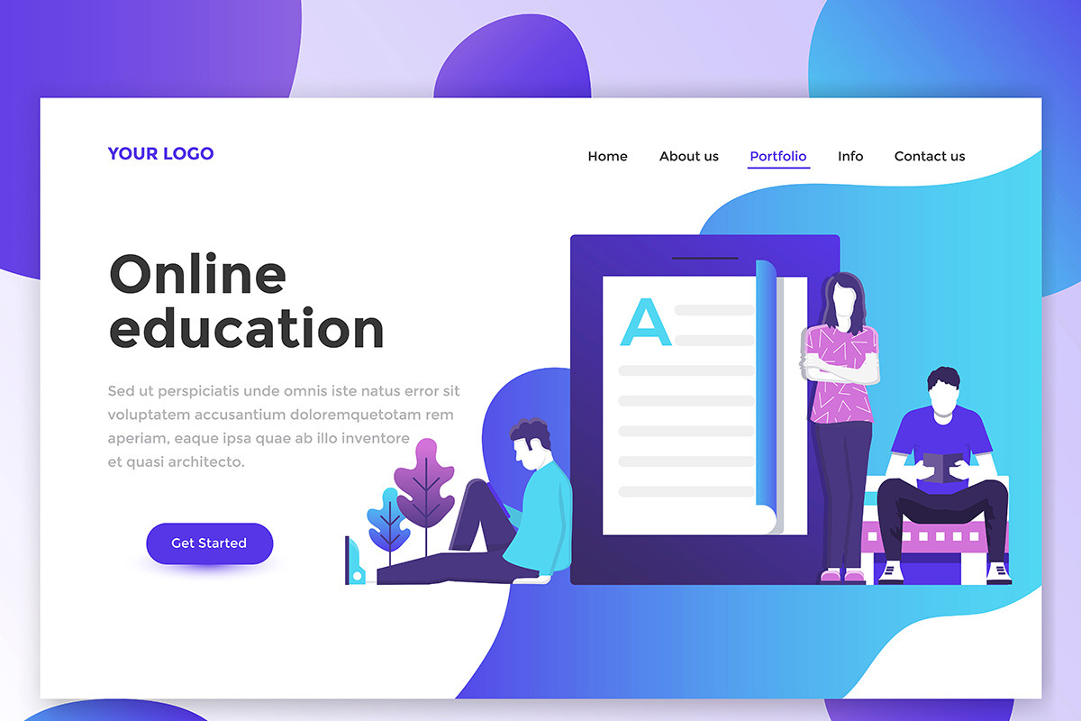 Landing page templates, a Templates & Theme by Creative Graphics (Photo 4 of 12)