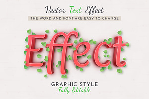 Apple Leaves Editable Text Effect