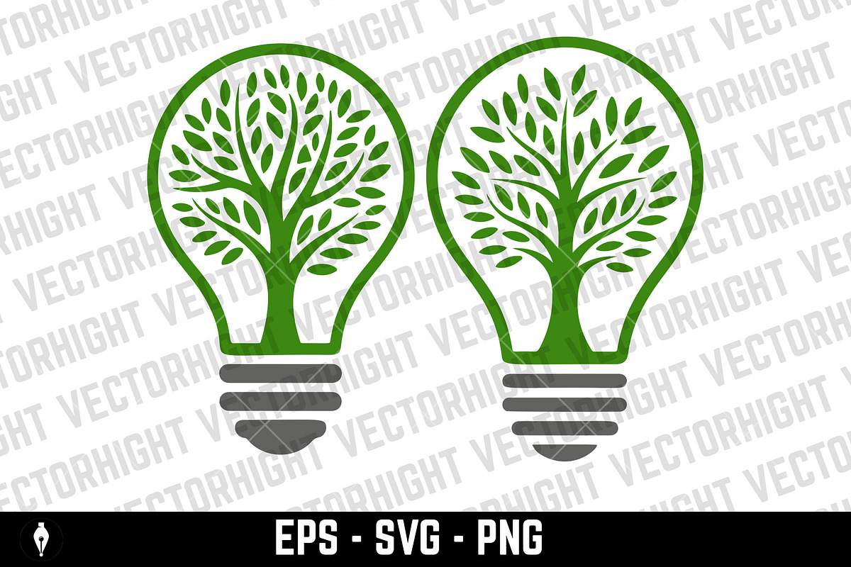 Eco-friendly light bulb vector, an Object Graphic by Vectorhight (Photo 4 of 4)