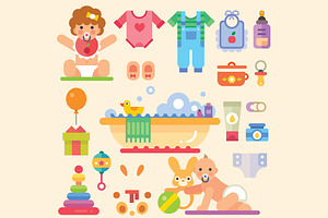 Newborn Babies With Toys