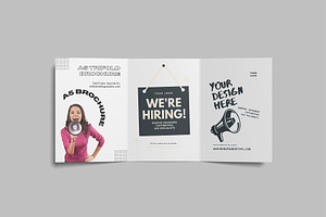 A5 Trifold Brochure Mockup