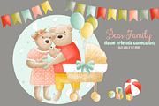 Bear mother and father clipart, an Animal Illustration by Magic Story Studio (Thumbnail 4 of 4)