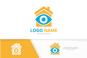 Vector Eye And House Logo