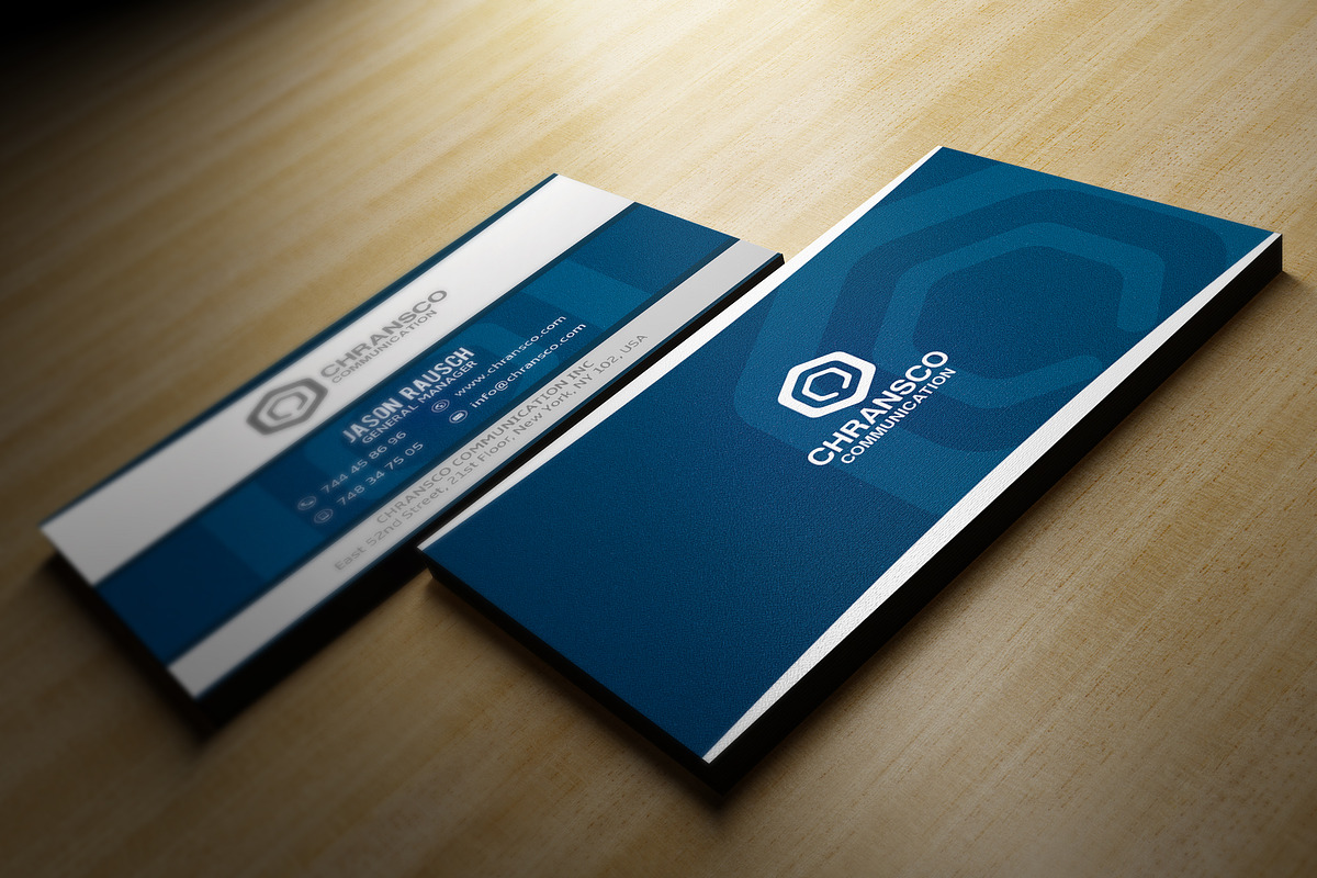 White And Blue Business Card, a Business Card Template by Marvel (Photo 2 of 3)